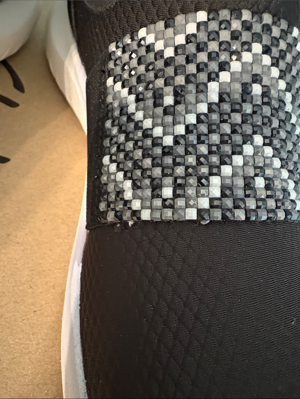 *Clarks TAMZEN SLIP Black Knit Beaded Chevron Slip On Sneakers - Picture 17 of 17